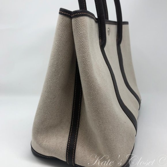 HERMES Garden Party Canvas Beige - Picture 7 of 16